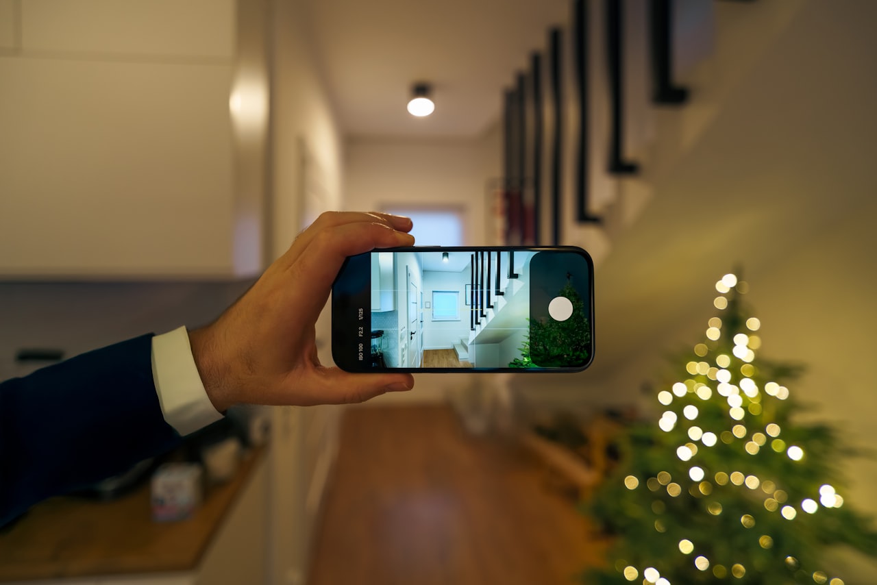 Dłoń trzymająca smartfon ze zdjęciem na ekranie